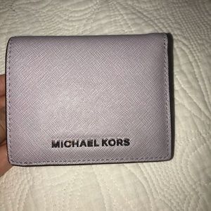 Michael Kors purple billfold wallet